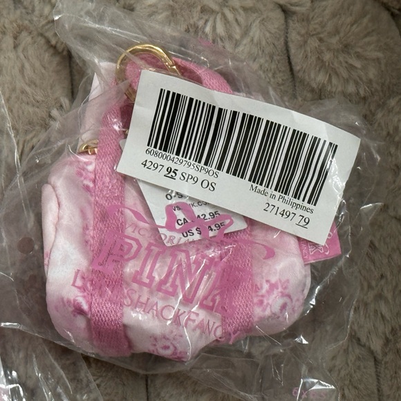 NWT💗SET💗Victoria’s Secret PINK x LOVESHACKFANCY Large TOTE& Mini Duffle Keychain - Picture 9 of 12